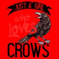 Raven Crow Gift Birding Bird Watching Just A Girl Who Loves Crows Santa Hat thumb 1