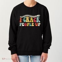 Retro Chiropractic Groovy Spinal Cord Chiropractor Funny Women's Sweatshirt thumb 0