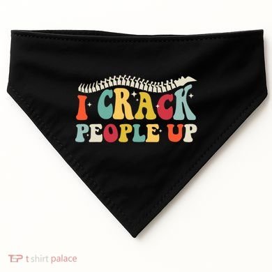 Retro Chiropractic Groovy Spinal Cord Chiropractor Funny USA-Made Doggie Bandana