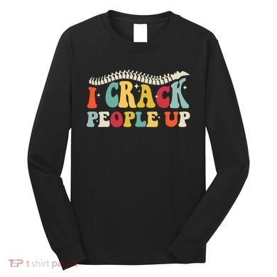 Retro Chiropractic Groovy Spinal Cord Chiropractor Funny Long Sleeve Shirt