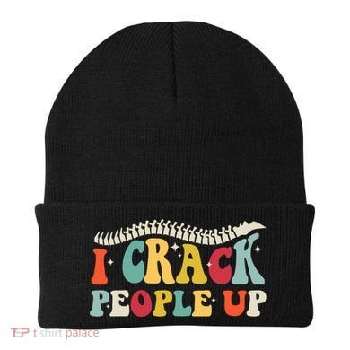 Retro Chiropractic Groovy Spinal Cord Chiropractor Funny Beanie