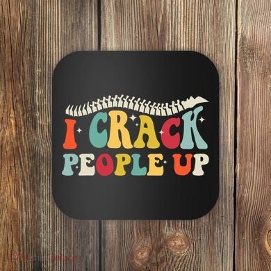 Retro Chiropractic Groovy Spinal Cord Chiropractor Funny Coaster