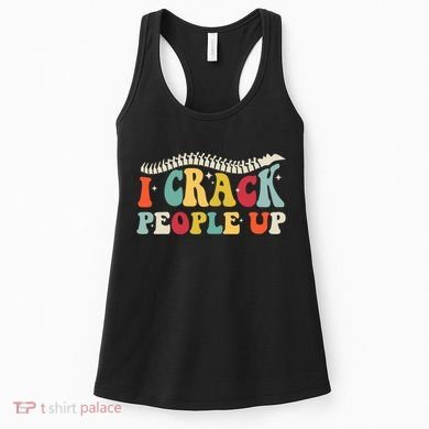 Retro Chiropractic Groovy Spinal Cord Chiropractor Funny Women's Tank Top
