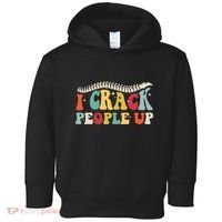 Retro Chiropractic Groovy Spinal Cord Chiropractor Funny Toddler Hoodie thumb 0