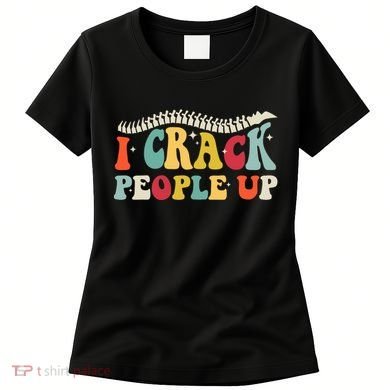 Retro Chiropractic Groovy Spinal Cord Chiropractor Funny Women's T-Shirt