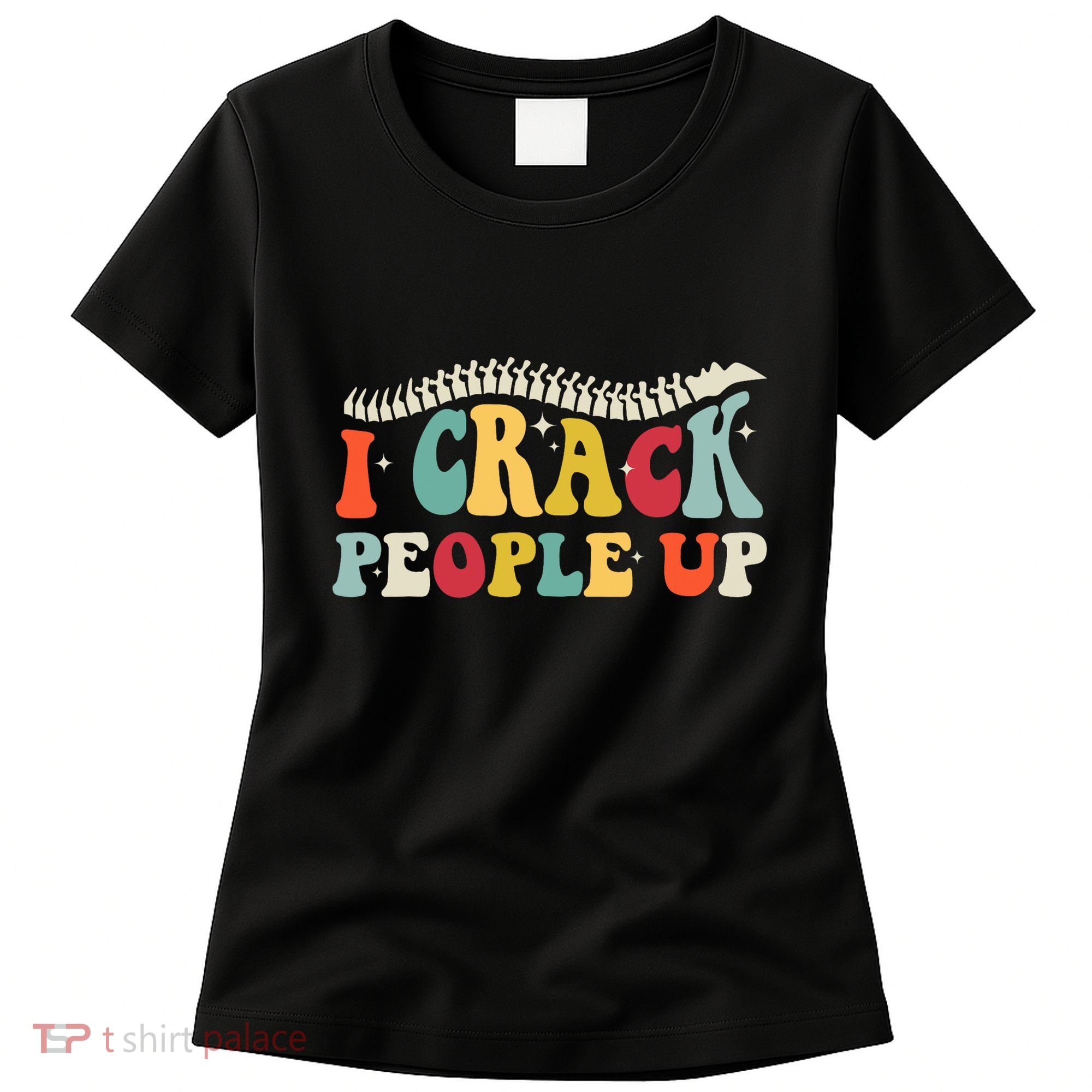 Retro Chiropractic Groovy Spinal Cord Chiropractor Funny Women's T-Shirt