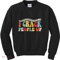 Retro Chiropractic Groovy Spinal Cord Chiropractor Funny Kids Sweatshirt thumb 0