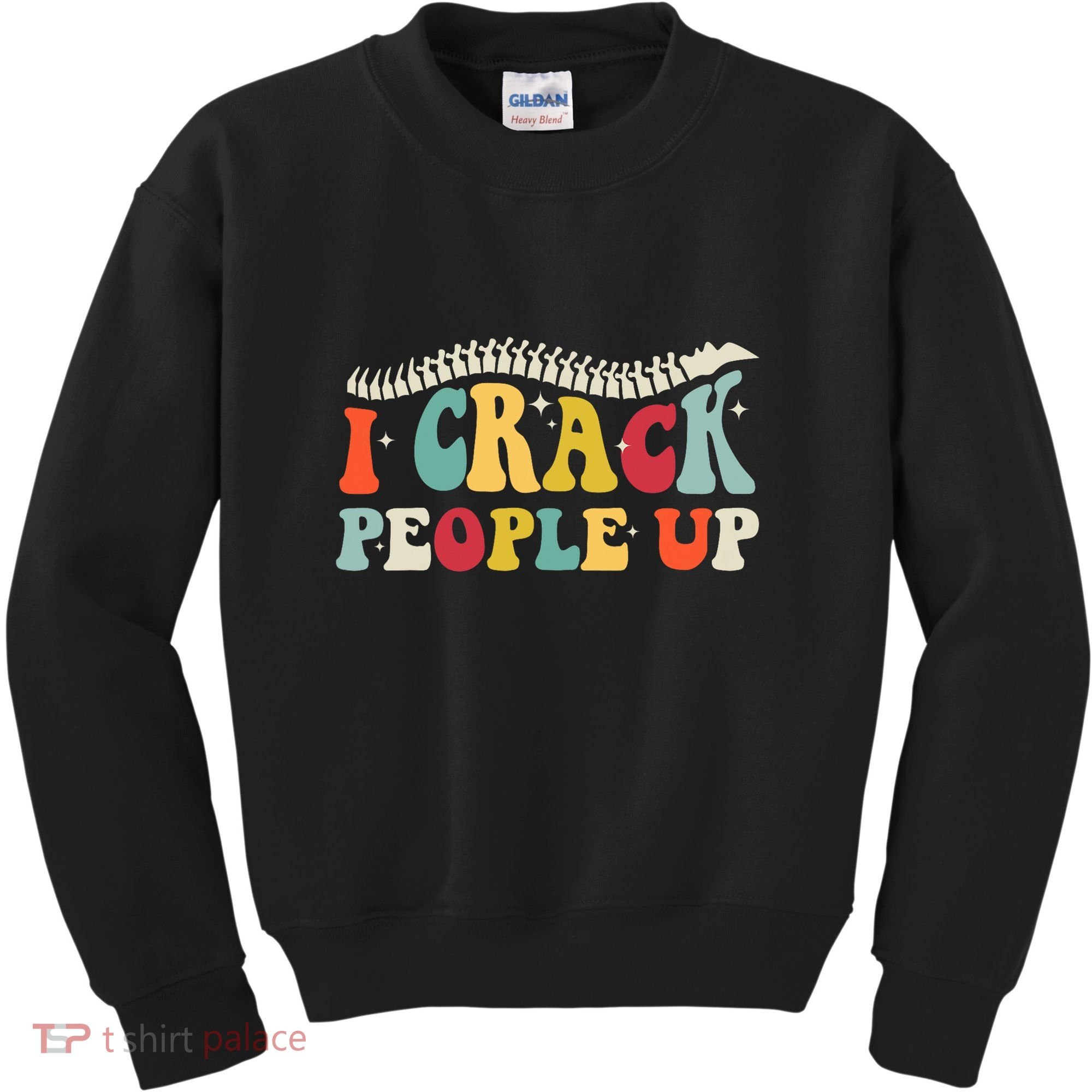 Retro Chiropractic Groovy Spinal Cord Chiropractor Funny Kids Sweatshirt