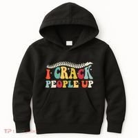 Retro Chiropractic Groovy Spinal Cord Chiropractor Funny Kids Hoodie thumb 0