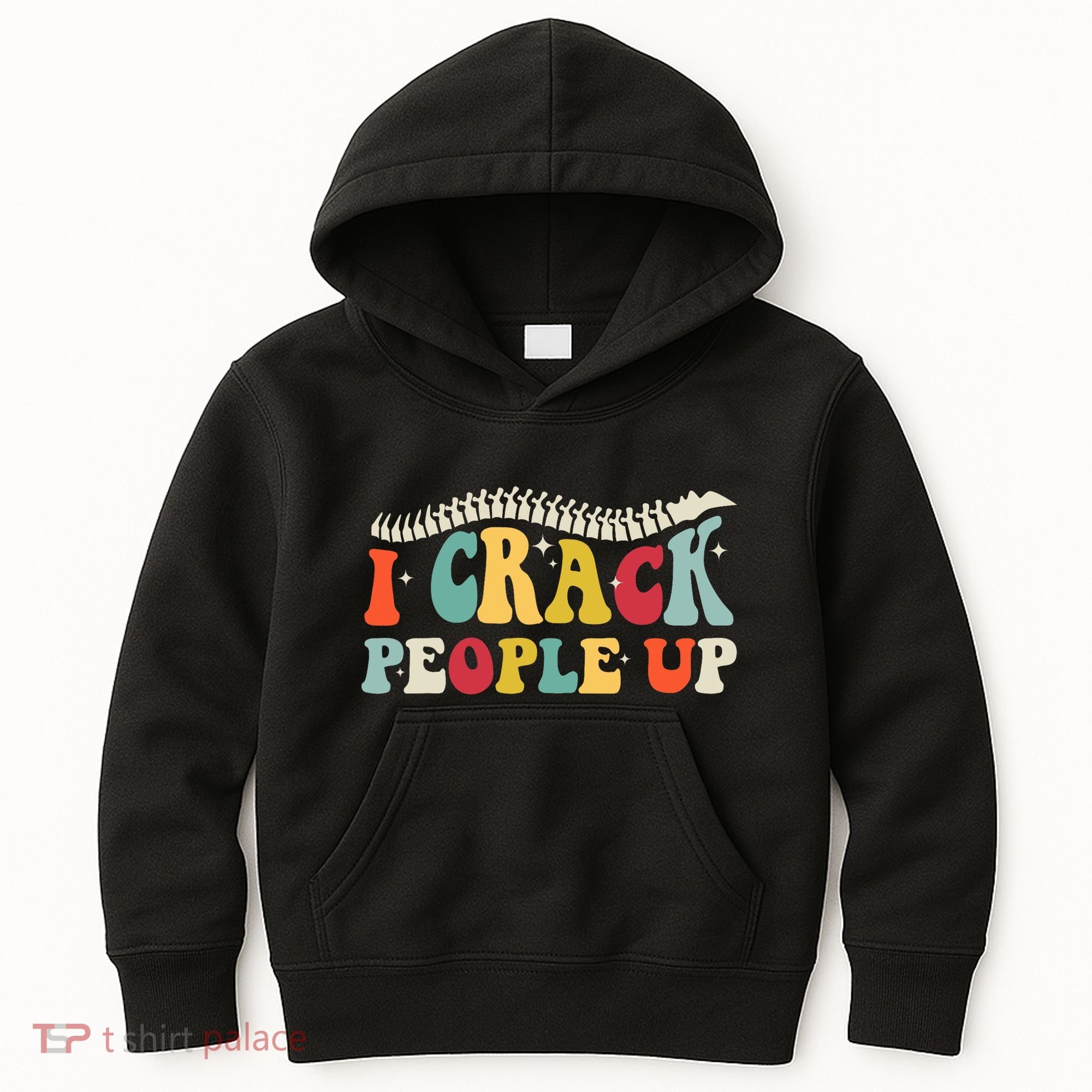 Retro Chiropractic Groovy Spinal Cord Chiropractor Funny Kids Hoodie