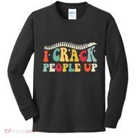 Retro Chiropractic Groovy Spinal Cord Chiropractor Funny Kids Long Sleeve Shirt thumb 0