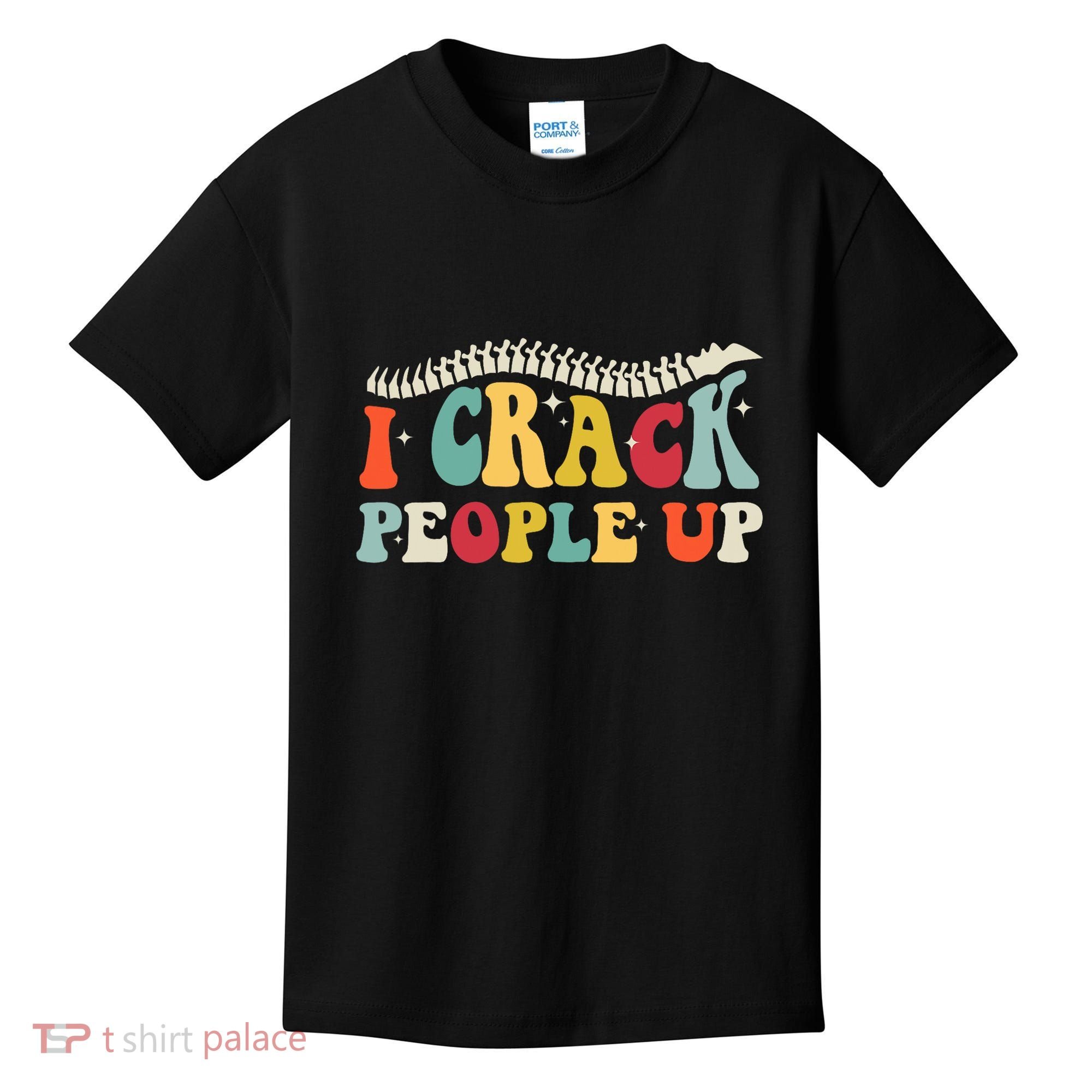 Retro Chiropractic Groovy Spinal Cord Chiropractor Funny Kids T-Shirt