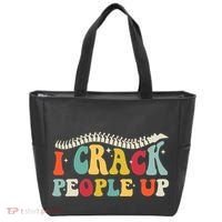 Retro Chiropractic Groovy Spinal Cord Chiropractor Funny Tote Bag thumb 0