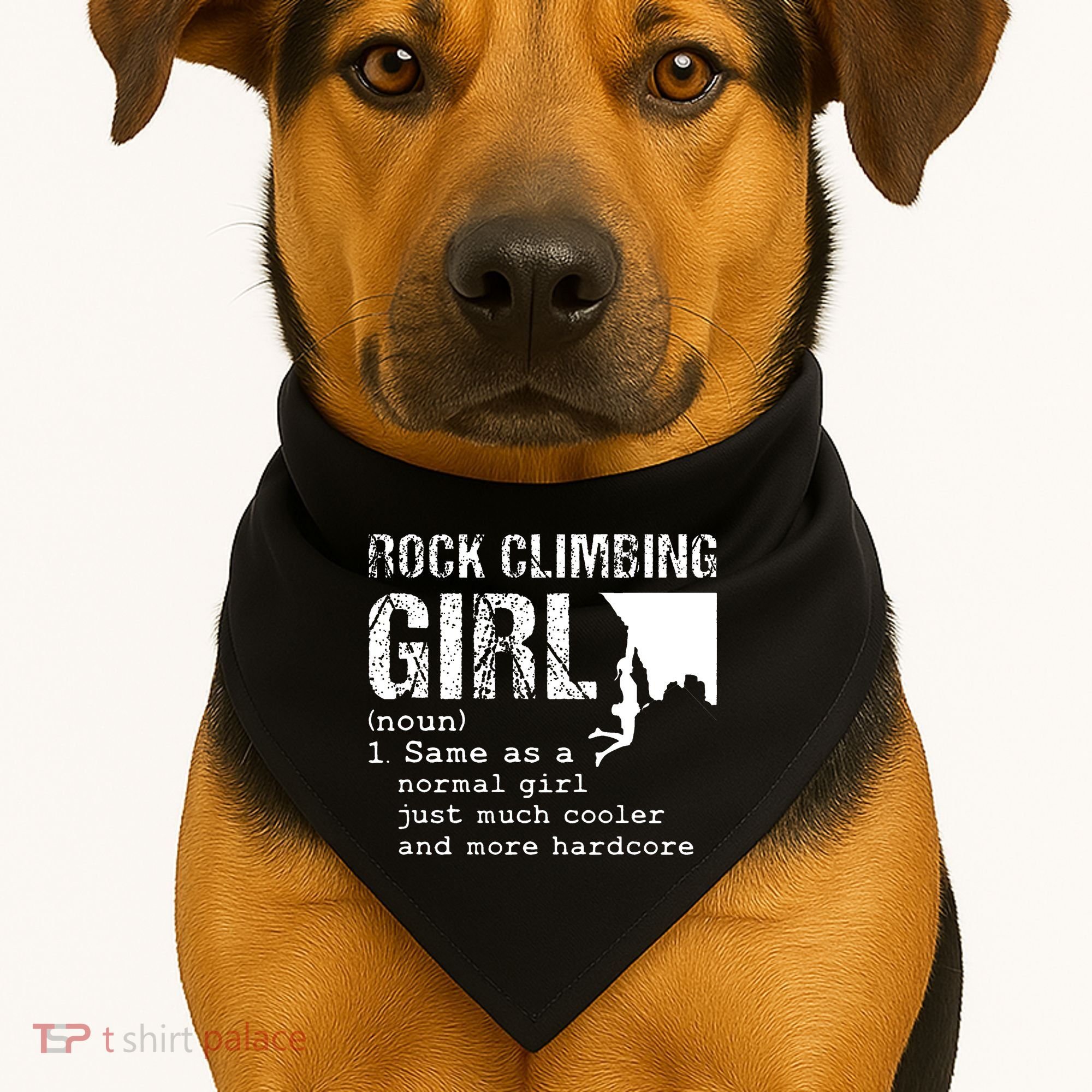 Rock Climbing Girl Definition Mountain Climber Bouldering USA-Made Doggie Bandana