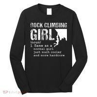 Rock Climbing Girl Definition Mountain Climber Bouldering Long Sleeve Shirt thumb 0