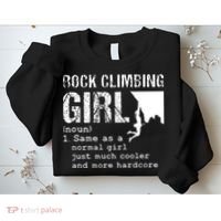 Rock Climbing Girl Definition Mountain Climber Bouldering Sweatshirt thumb 2
