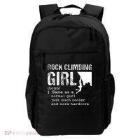 Rock Climbing Girl Definition Mountain Climber Bouldering Backpack thumb 0