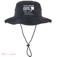 Rock Climbing Girl Definition Mountain Climber Bouldering Bucket Hat thumb 0