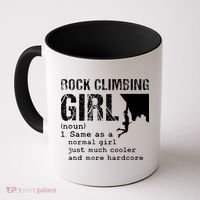 Rock Climbing Girl Definition Mountain Climber Bouldering Coffee Mug thumb 0