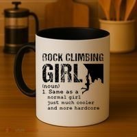 Rock Climbing Girl Definition Mountain Climber Bouldering Coffee Mug thumb 4