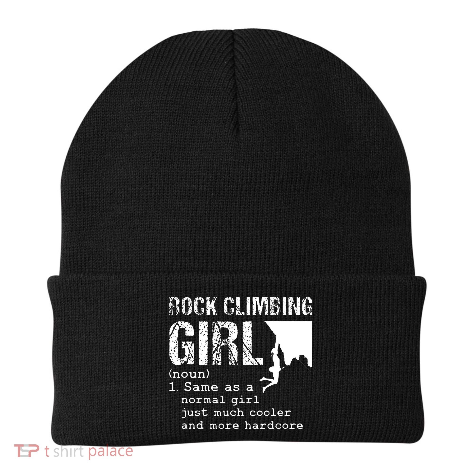 Rock Climbing Girl Definition Mountain Climber Bouldering Beanie