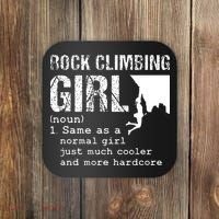 Rock Climbing Girl Definition Mountain Climber Bouldering Coaster thumb 0