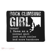 Rock Climbing Girl Definition Mountain Climber Bouldering Mousepad thumb 0