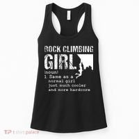 Rock Climbing Girl Definition Mountain Climber Bouldering Women's Tank Top thumb 0