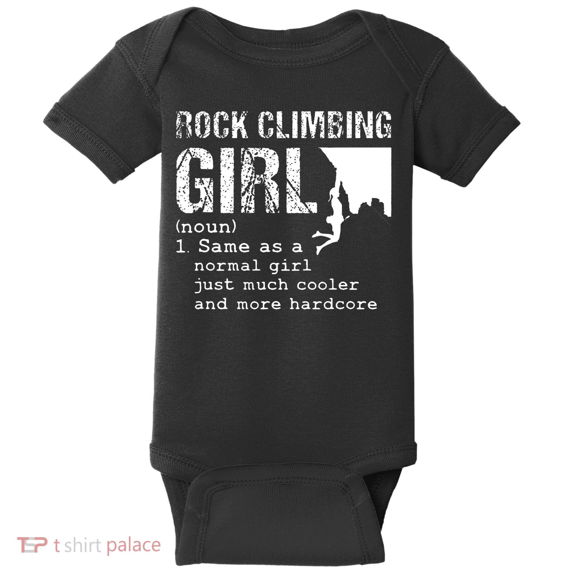Rock Climbing Girl Definition Mountain Climber Bouldering Baby Bodysuit