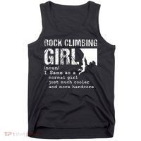 Rock Climbing Girl Definition Mountain Climber Bouldering Tank Top thumb 0