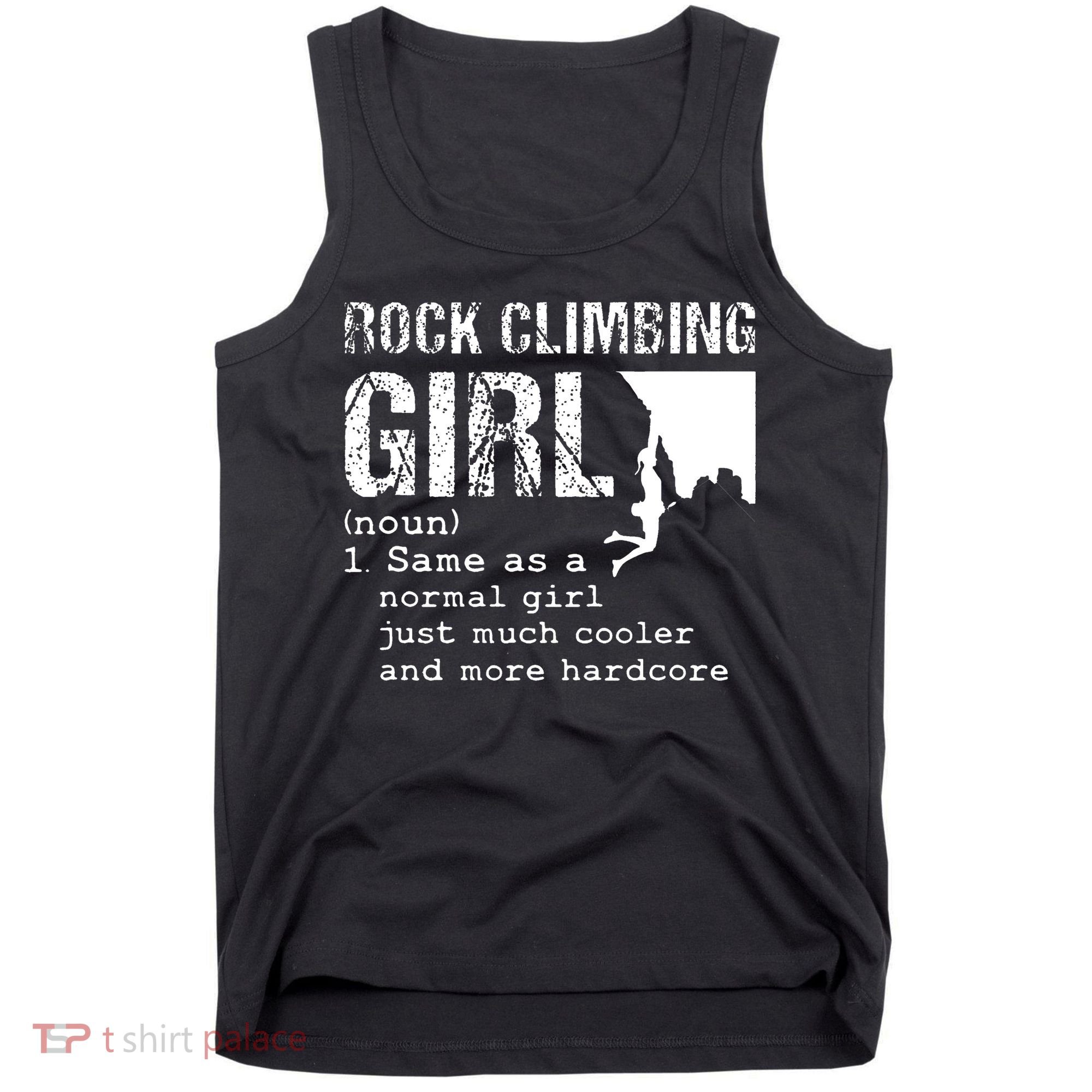 Rock Climbing Girl Definition Mountain Climber Bouldering Tank Top