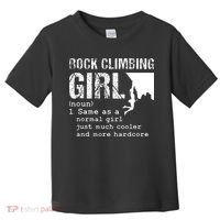 Rock Climbing Girl Definition Mountain Climber Bouldering Toddler T-Shirt thumb 0