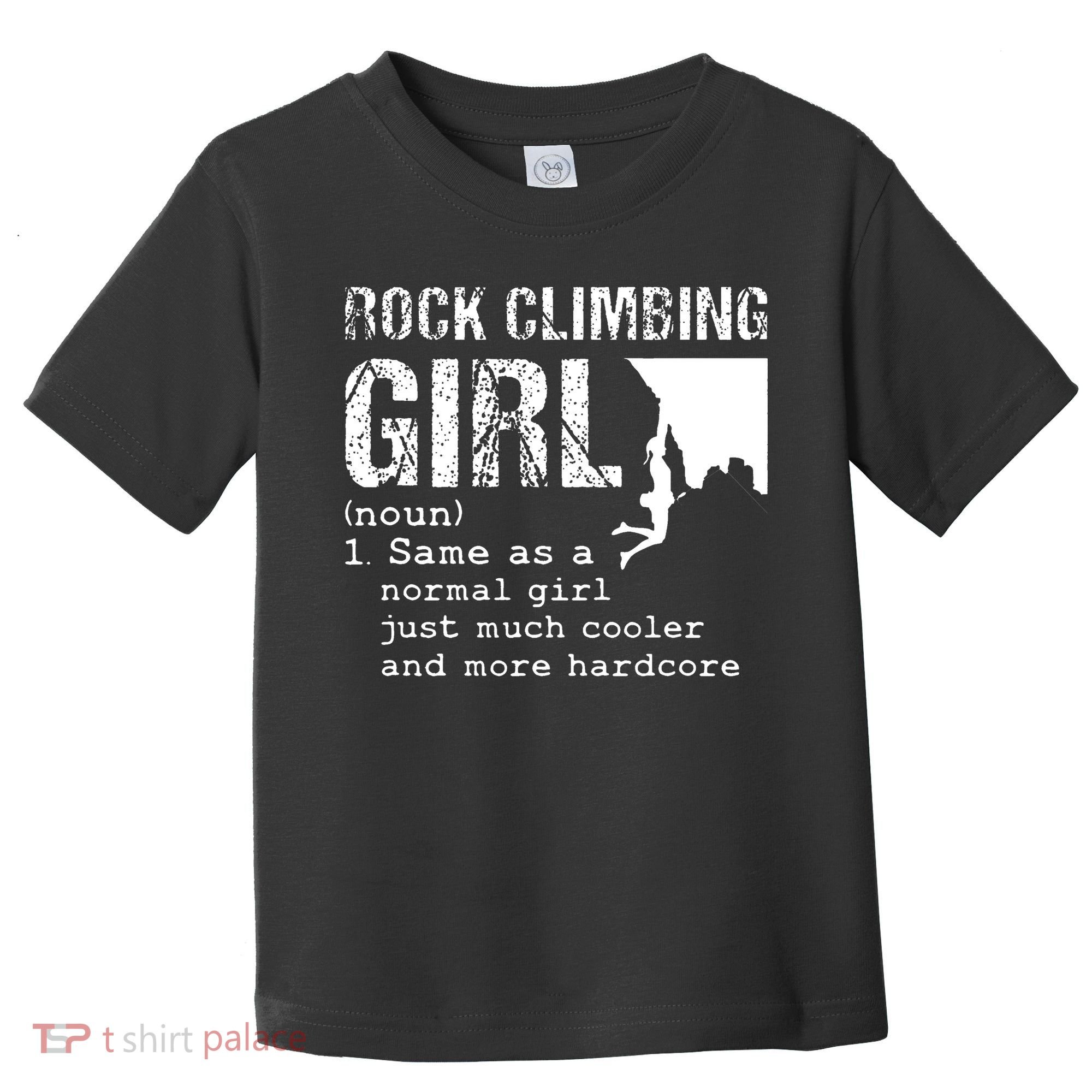 Rock Climbing Girl Definition Mountain Climber Bouldering Toddler T-Shirt