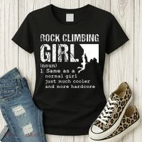 Rock Climbing Girl Definition Mountain Climber Bouldering Women's T-Shirt thumb 3