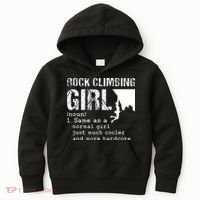 Rock Climbing Girl Definition Mountain Climber Bouldering Kids Hoodie thumb 0
