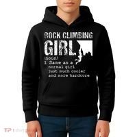Rock Climbing Girl Definition Mountain Climber Bouldering Kids Hoodie thumb 4