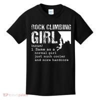 Rock Climbing Girl Definition Mountain Climber Bouldering Kids T-Shirt thumb 0