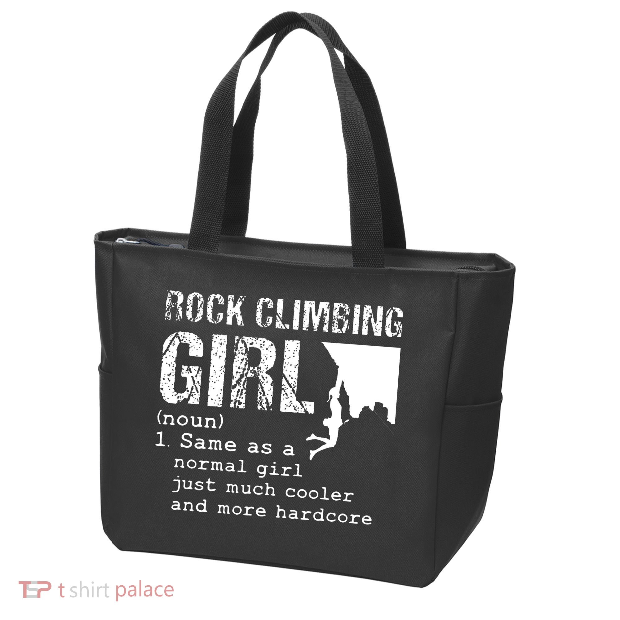 Rock Climbing Girl Definition Mountain Climber Bouldering Tote Bag
