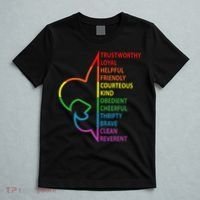 Rainbow Colorful Graphic Scout Law T-Shirt thumb 5