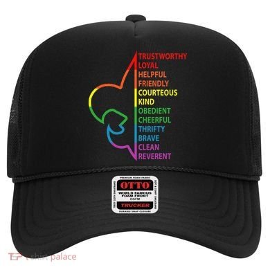 Rainbow Colorful Graphic Scout Law Hat