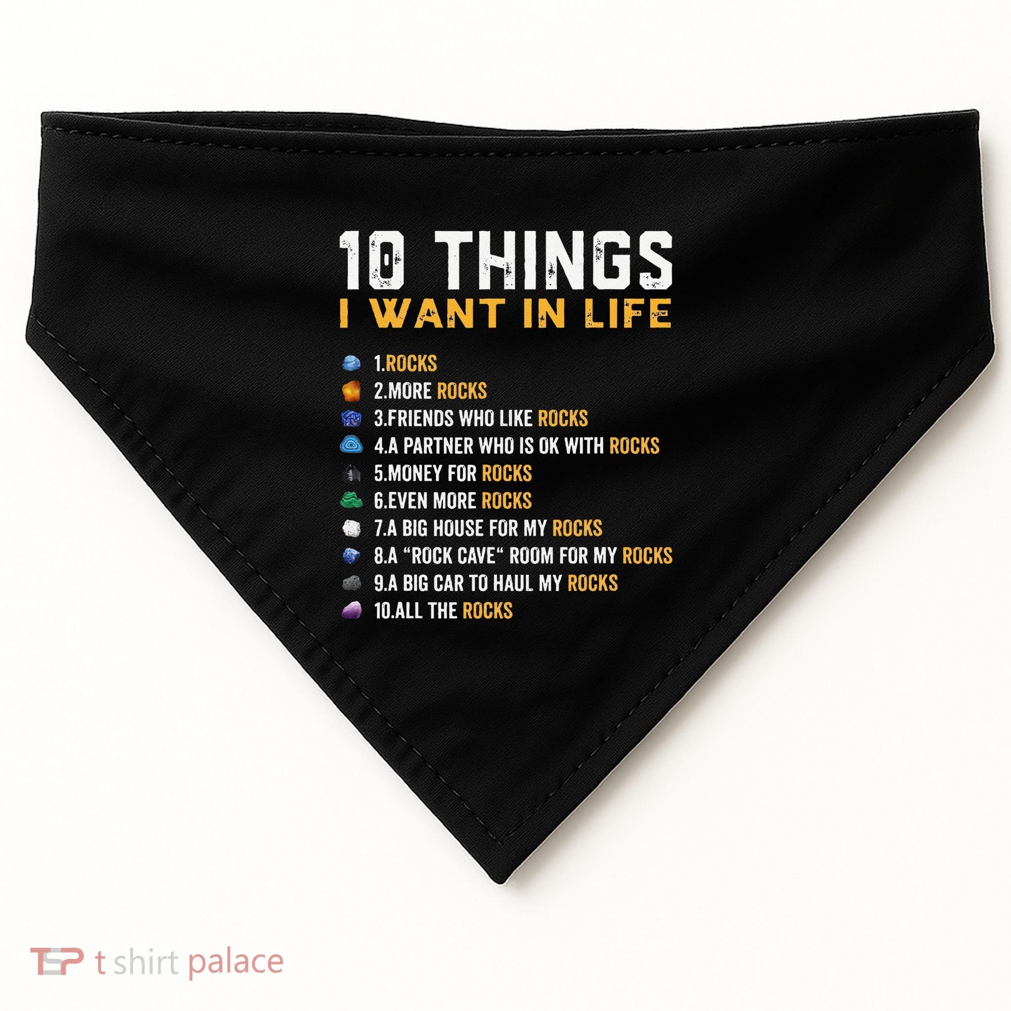 Rock Collector Geologist Joke For Geode Hunter Rockhounding USA-Made Doggie Bandana