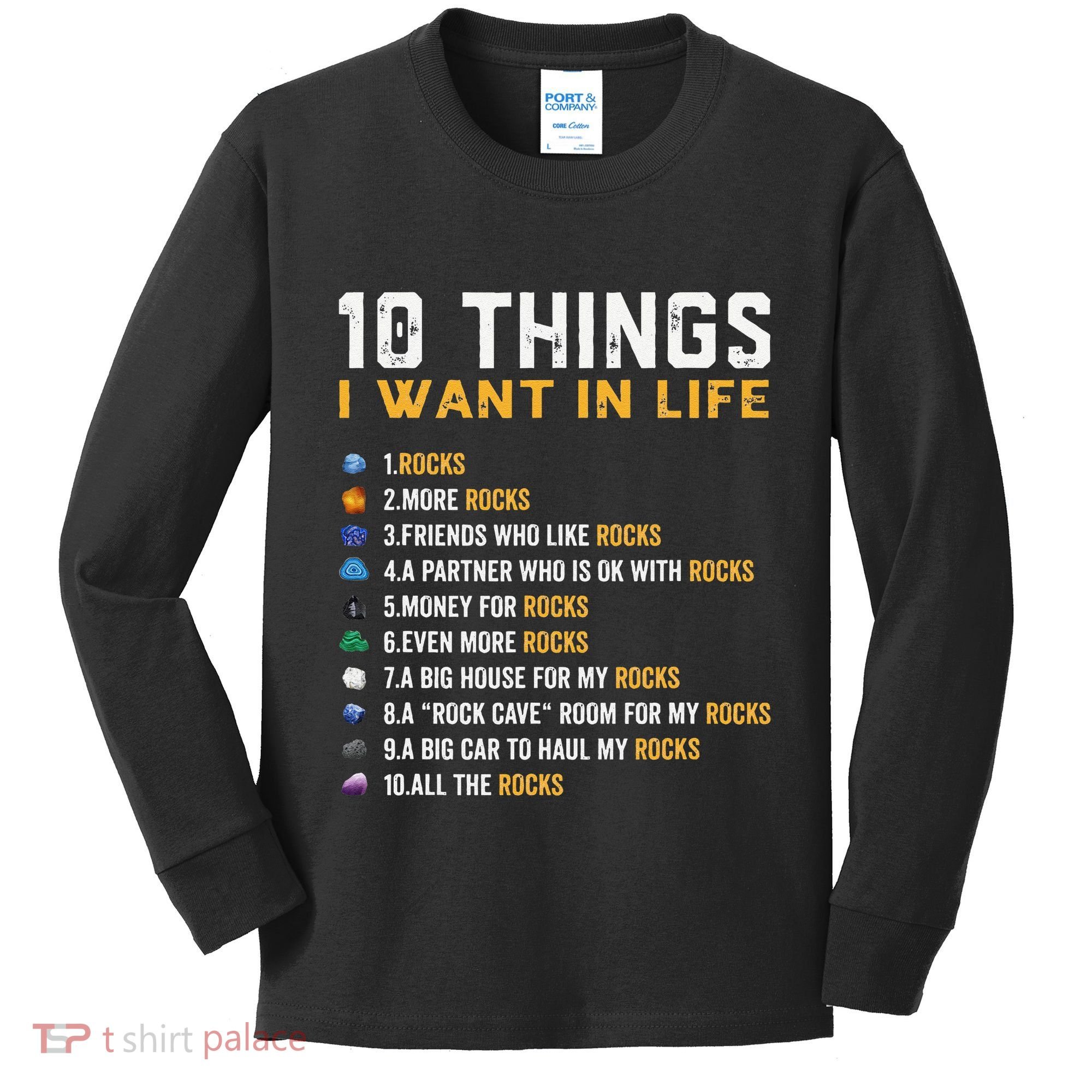 Rock Collector Geologist Joke For Geode Hunter Rockhounding Kids Long Sleeve Shirt
