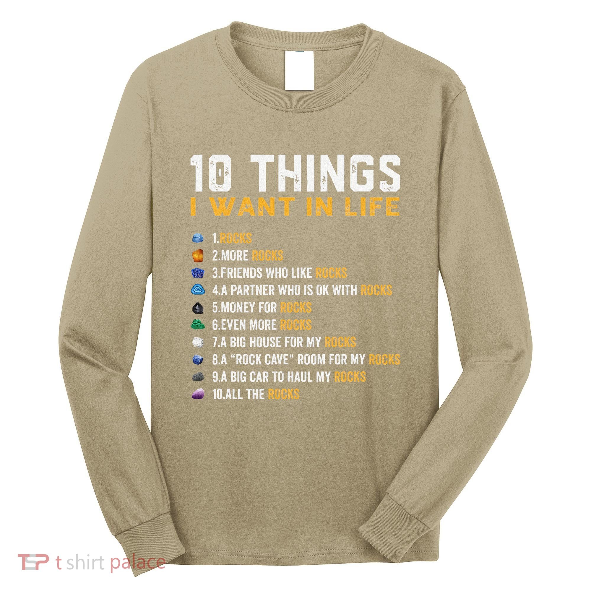 Rock Collector Geologist Joke For Geode Hunter Rockhounding Long Sleeve Shirt