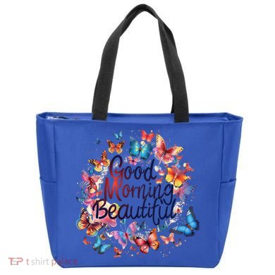 Rainbow Colored Good Morning Beautiful Monarch Butterflies Gift Tote Bag