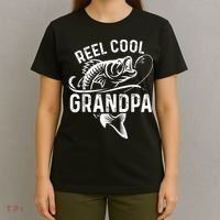 Reel Cool Grandpa Fisherman Father's Day Funny Fishing T-Shirt thumb 4