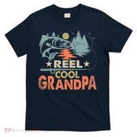 Reel Cool Grandpa Fishing Lover Vintage Father's Day T-Shirt thumb 0