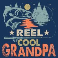 Reel Cool Grandpa Fishing Lover Vintage Father's Day T-Shirt thumb 7