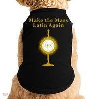 Roman Catholic Gift Make The Mass Latin Again Doggie Tank thumb 0