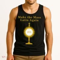 Roman Catholic Gift Make The Mass Latin Again Tank Top thumb 3