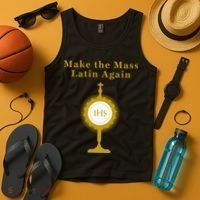 Roman Catholic Gift Make The Mass Latin Again Tank Top thumb 4